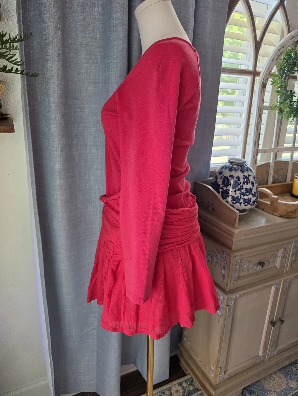 Free People Lexi Drop Waist Mini Dress